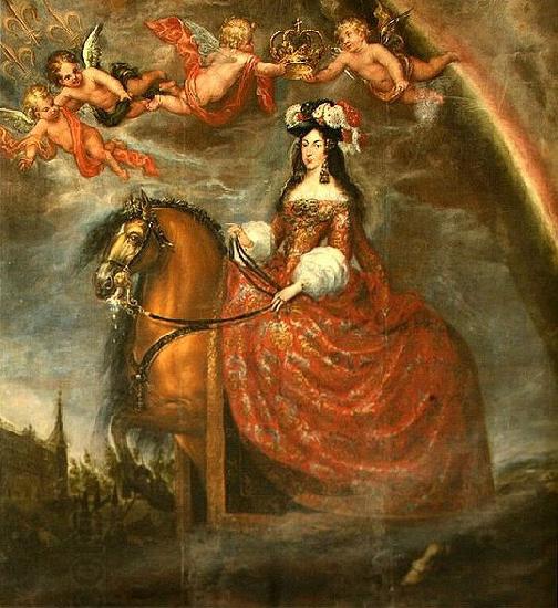 Francisco Rizi Equestrian portrait of Marie Louise d'Orleans China oil painting art